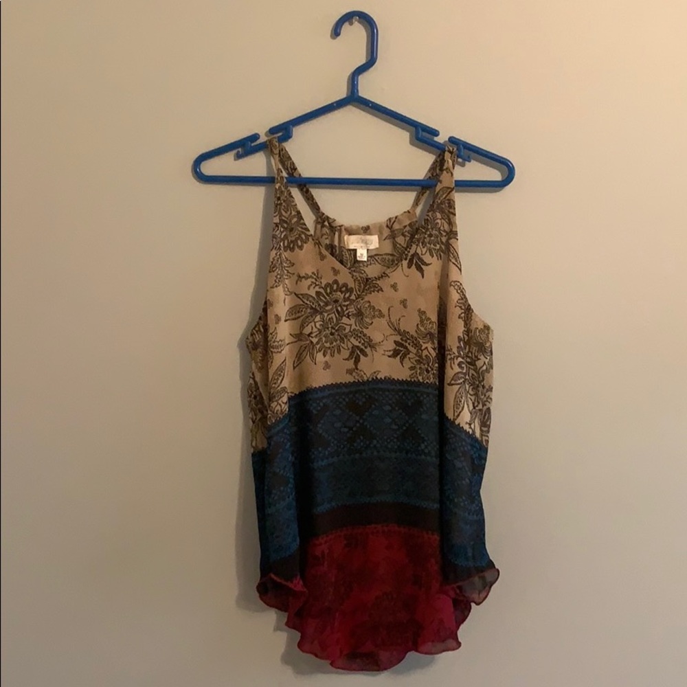 Floral tank top blouse